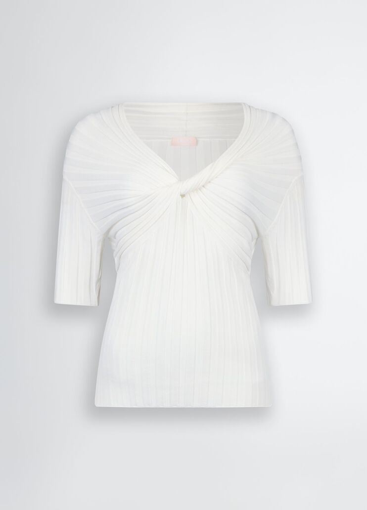 Knit top white wool Liu Jo - large image number 6 Knit top white wool Liu Jo - large image number 6