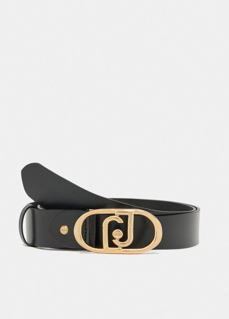 LaPuffy leather belt black/gold Liu Jo - medium LaPuffy leather belt black/gold Liu Jo - medium