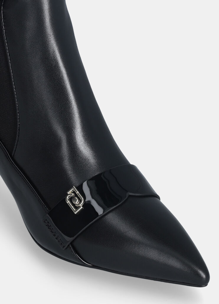 Stivaletti in pelle con tacco basso nero Liu Jo - medium