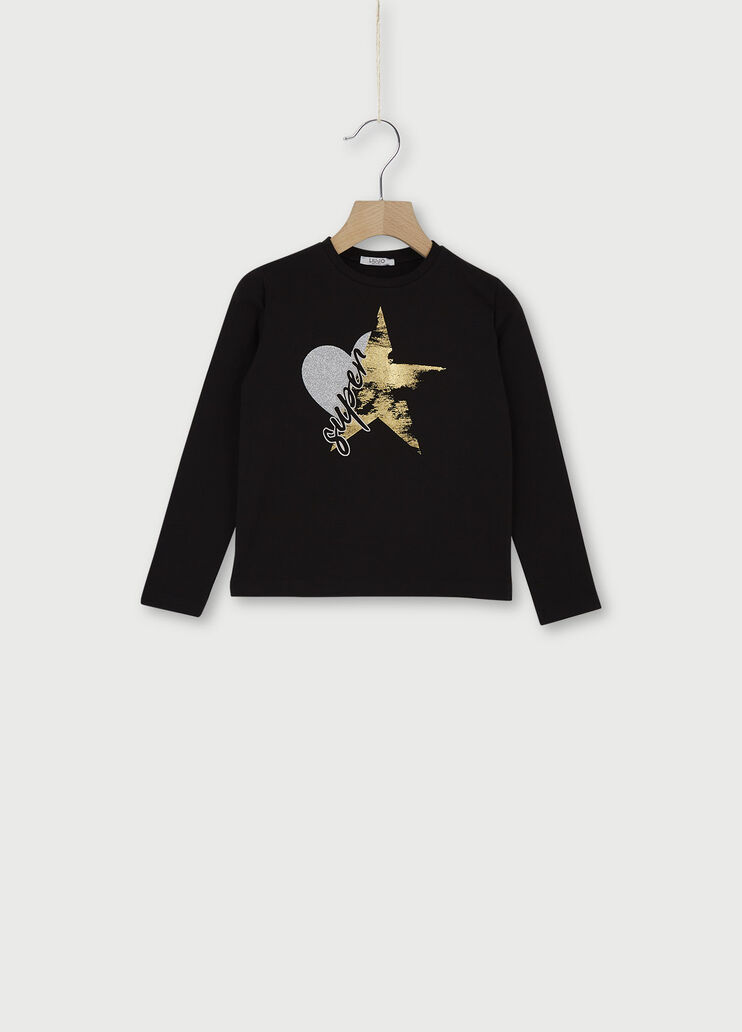 T-shirt with print Black Liu Jo - large image number 0 T-shirt with print Black Liu Jo - large image number 0