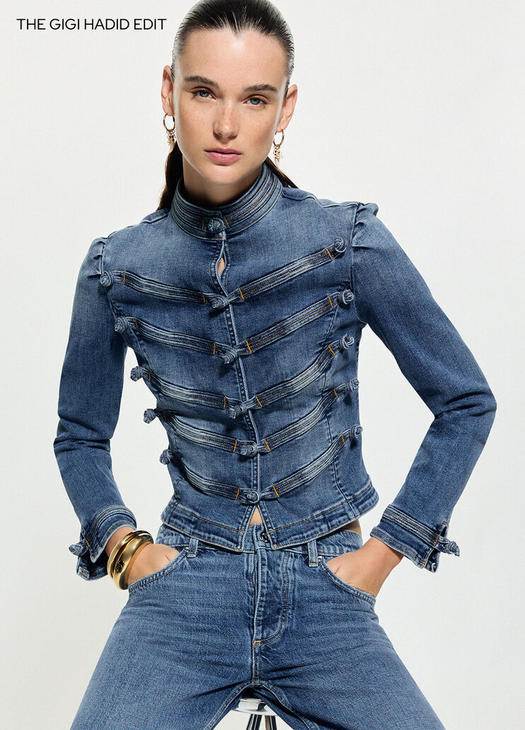 Jacke aus Denim mit alamari blauer Denim Liu Jo - medium