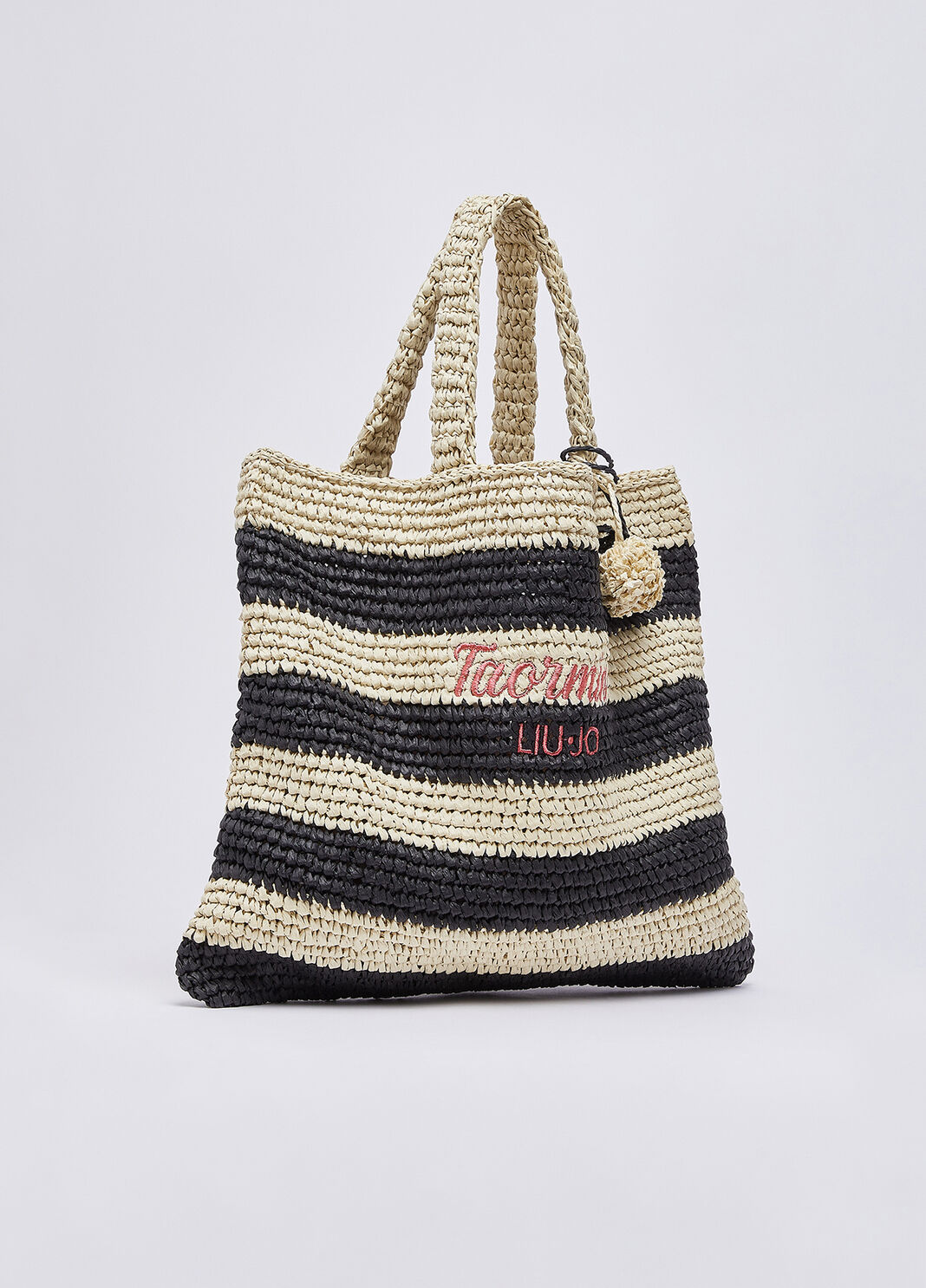 Medium striped tote bag black Liu Jo - large image number 2