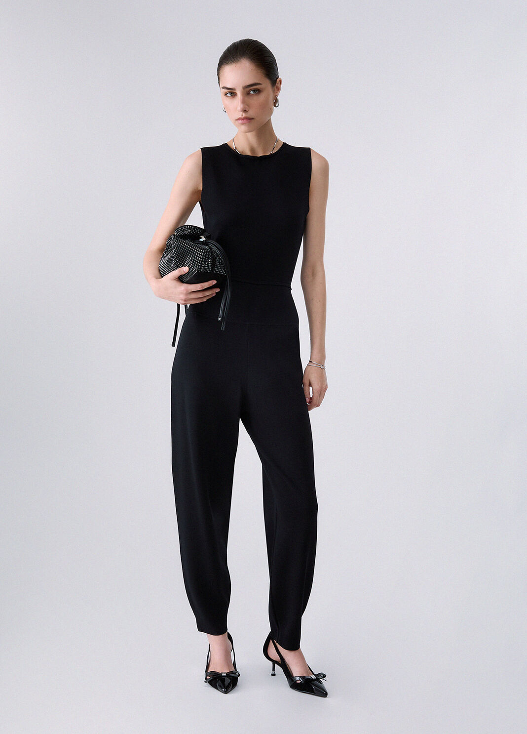 Long knitted jumpsuit black Liu Jo - large image number 5