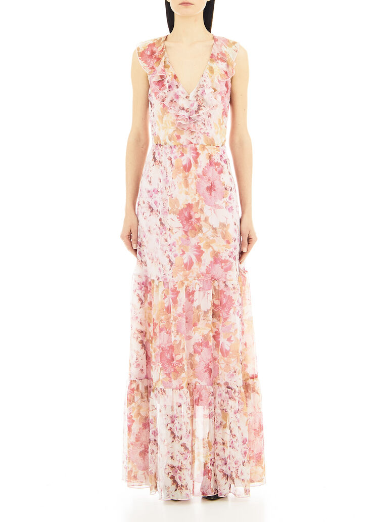 Langes Blumenkleid Rosa Blumen Liu Jo - large image number 0 Langes Blumenkleid Rosa Blumen Liu Jo - large image number 0