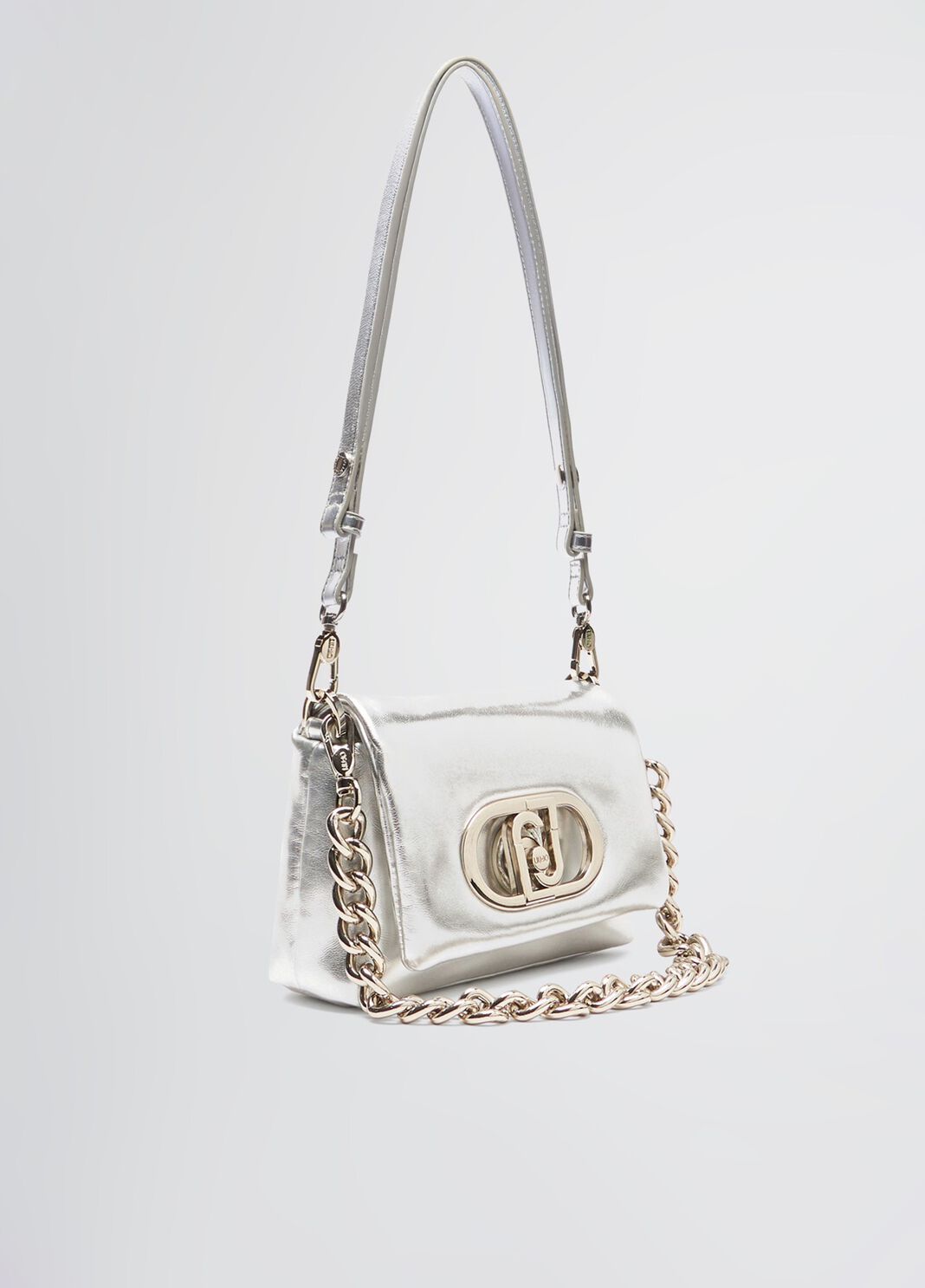 Small foil-effect LaPuffy bag silver Liu Jo - large image number 4