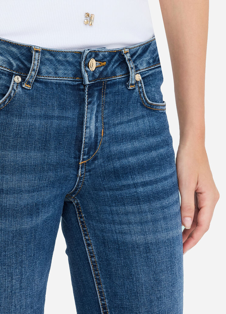 Cropped flared jeans dark blue denim Liu Jo - large image number 3