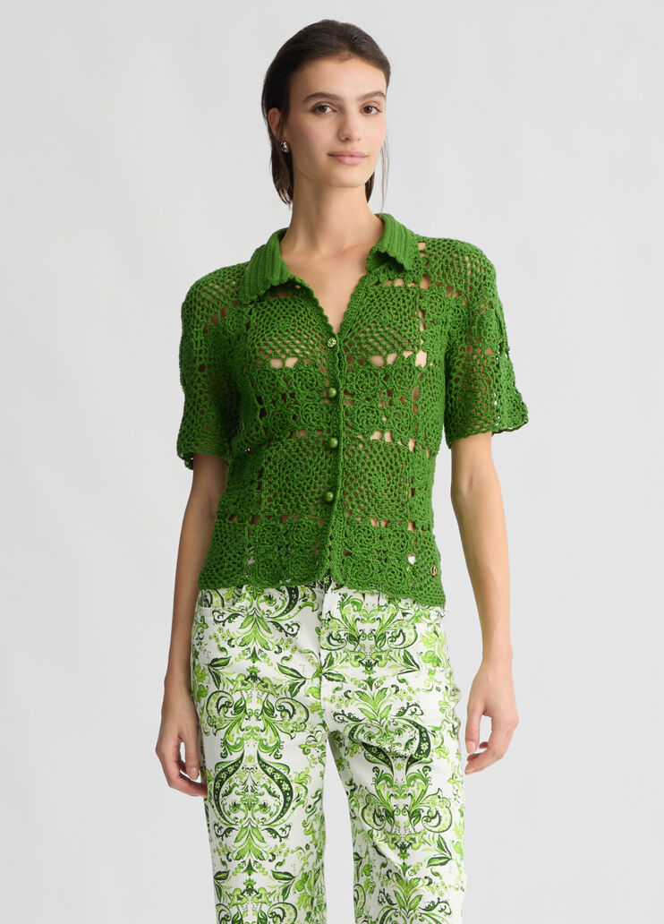 Malfil crochet cardigan green Liu Jo - medium Malfil crochet cardigan green Liu Jo - medium