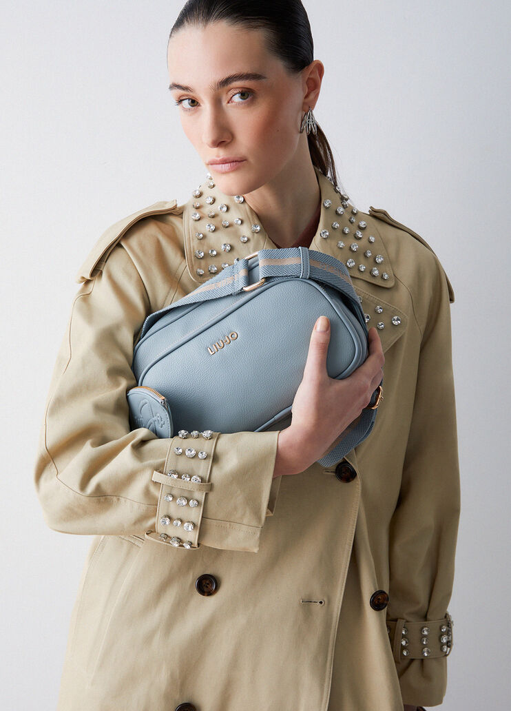Borsa a tracolla con portamonete azzurro Liu Jo - medium