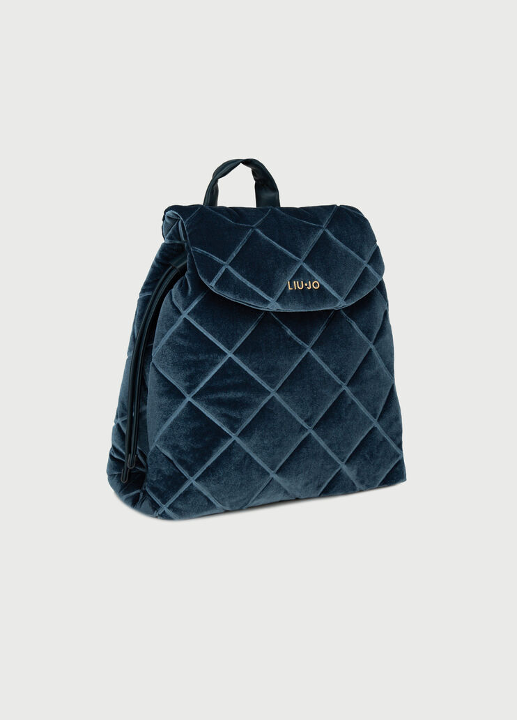 Velvet backpack Blue Liu Jo - large image number 1 Velvet backpack Blue Liu Jo - large image number 1