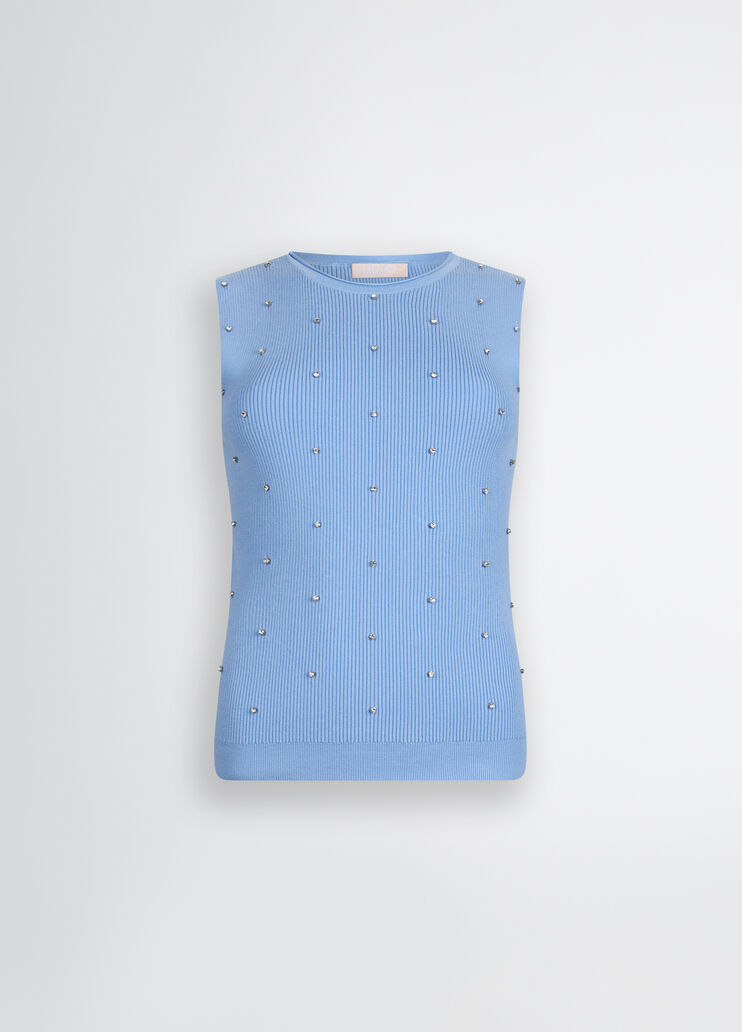 Light blue top with studs light blue Liu Jo - large image number 6 Light blue top with studs light blue Liu Jo - large image number 6