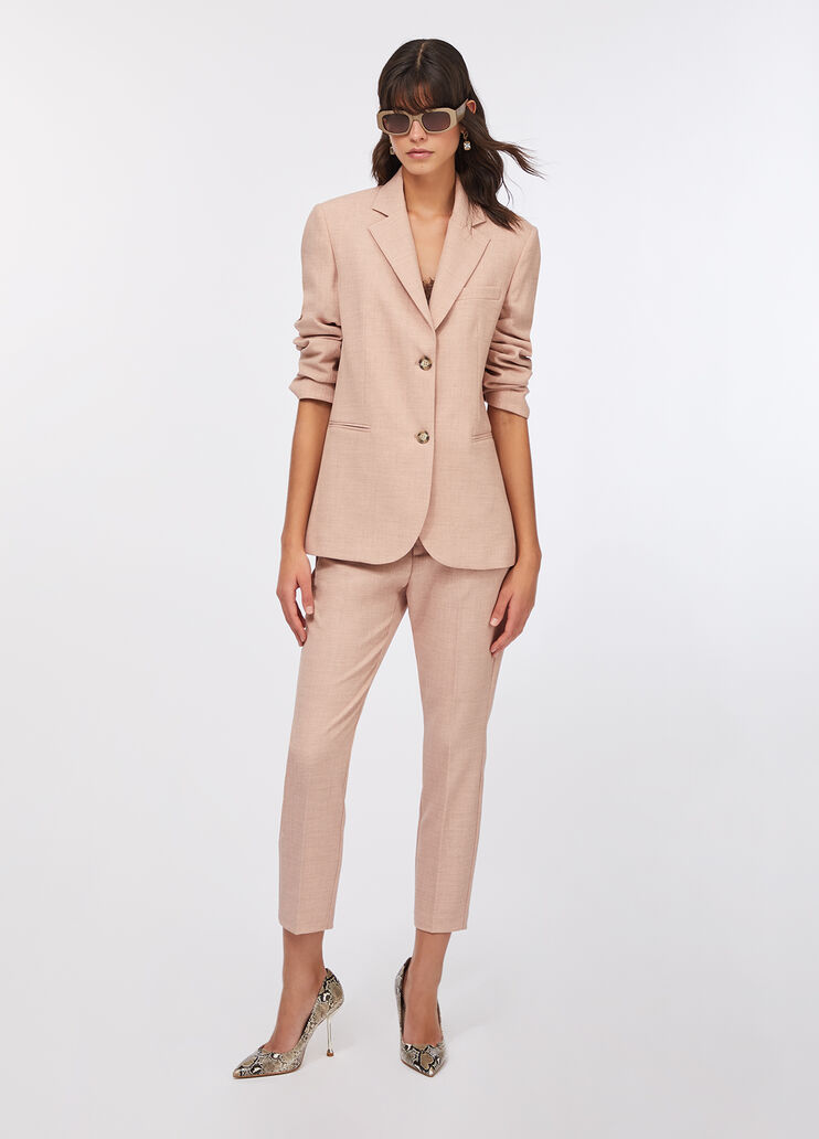 Pantalones chinos de tejido jaspeado rosa Liu Jo - medium