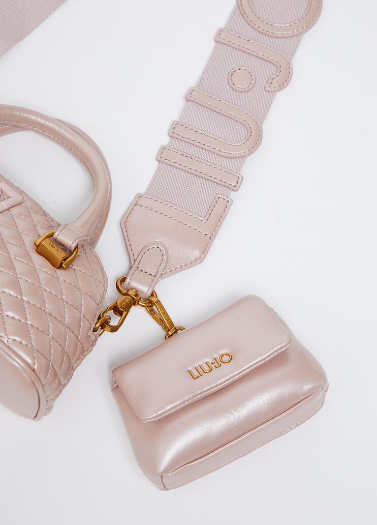 Sac petit format brillant matelassé rose Liu Jo - large image number 4