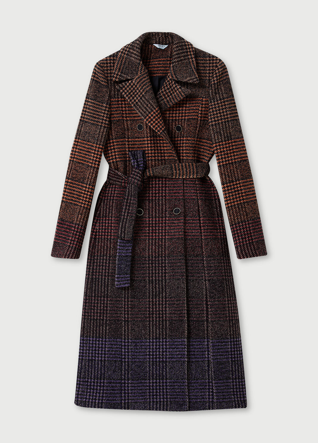 Long coat with belt Grey Liu Jo - large image number 4