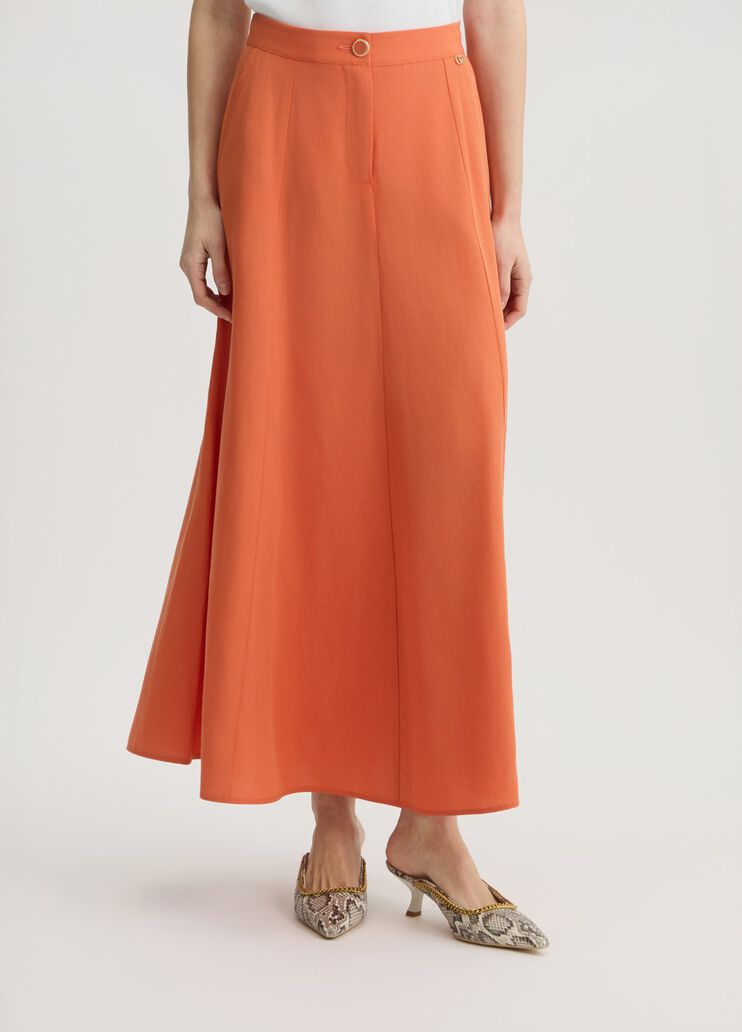 Linen-blend skirt terracotta Liu Jo - medium Linen-blend skirt terracotta Liu Jo - medium