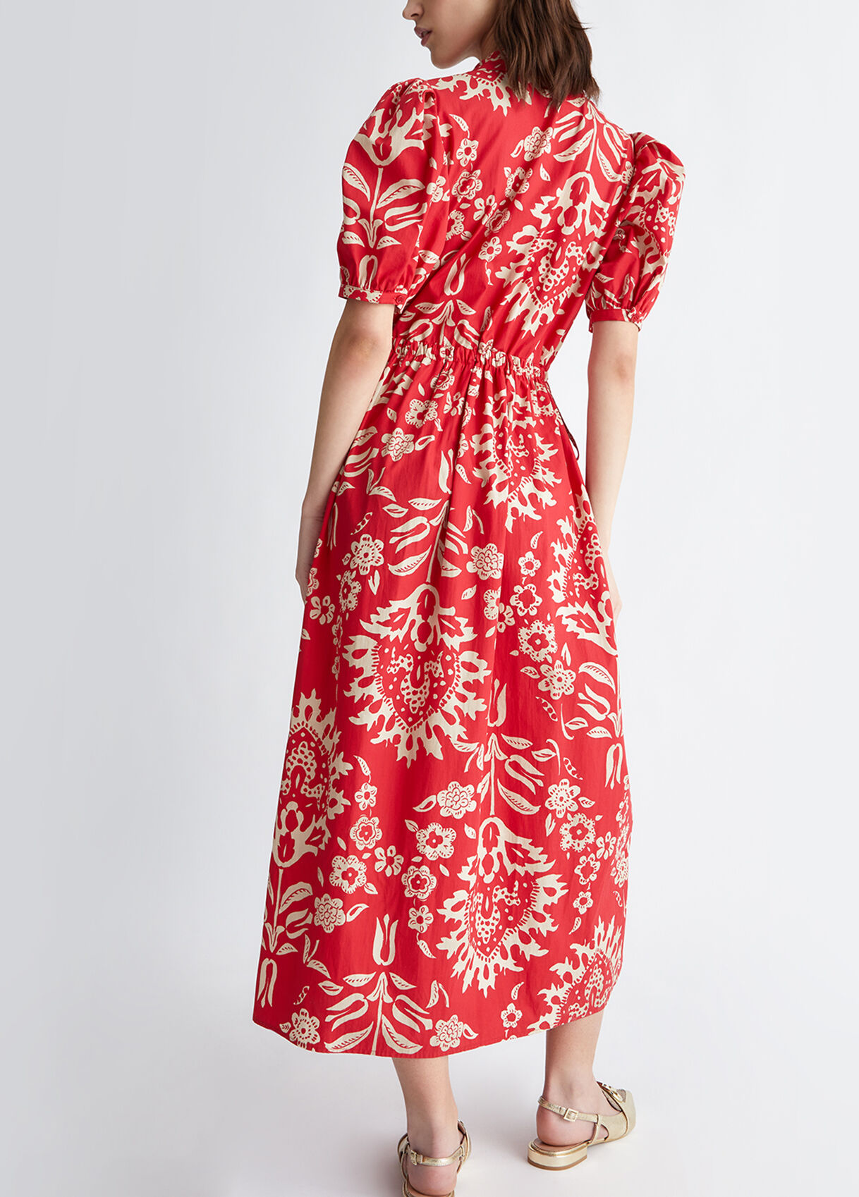 ◆Loulouseoul◆ Juliet Slim Fit Dress Scarf Set Red LOULOUSEOUL Juliet Slim Fit Dress / Scarf Set - Red