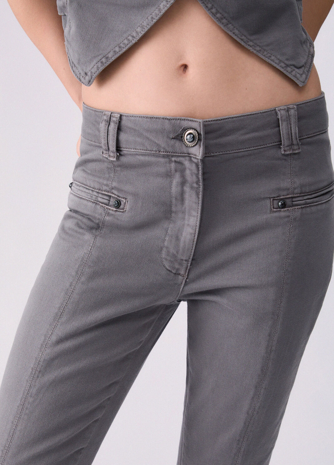 Slim-fit trousers grey Liu Jo - large image number 4