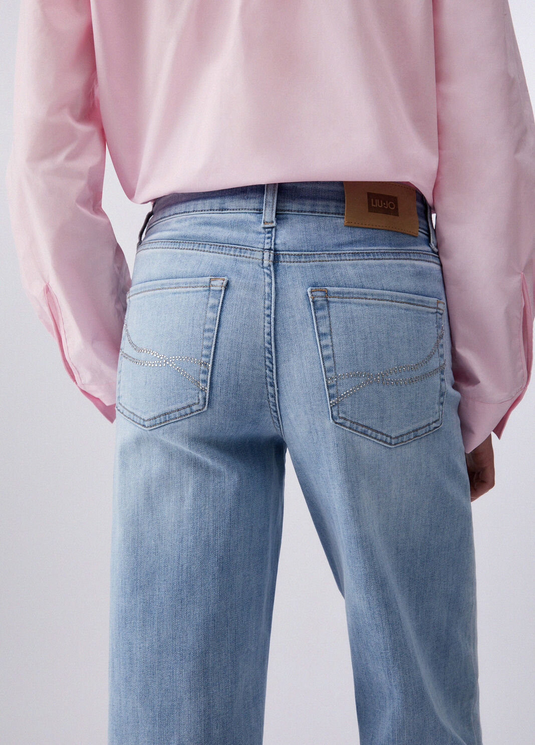 Flare-Jeans mit Strass Denim Liu Jo - large image number 4