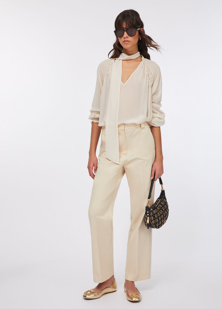 Pantalones chinos de algodón blanco Liu Jo - large image number 5