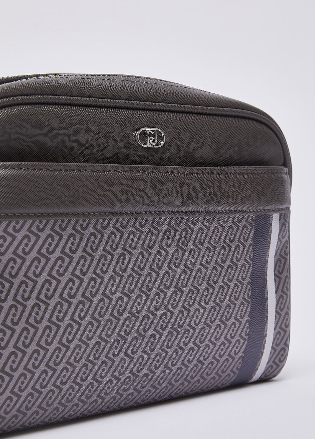 Clutch bag with monogram logo grey Liu Jo - large image number 4