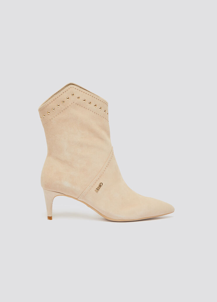 Suede ankle boots with studs sand Liu Jo - large image number 0 Suede ankle boots with studs sand Liu Jo - large image number 0