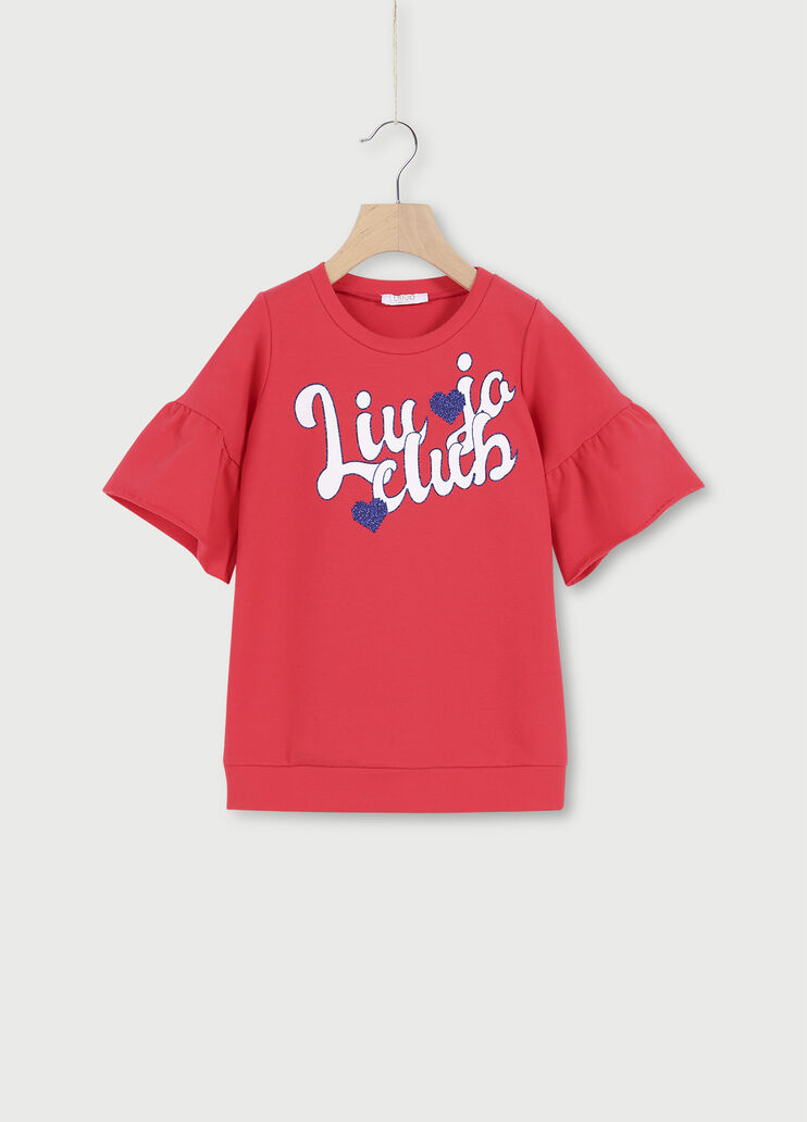 Vestito corto in felpa Rosso Liu Jo - large image number 0