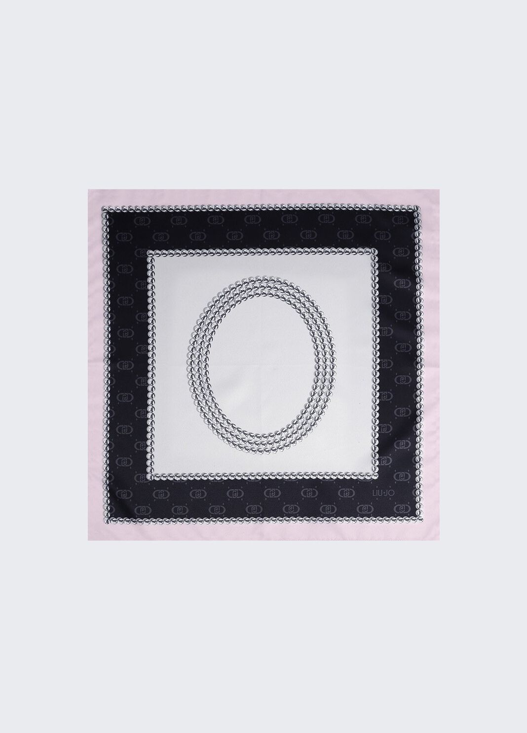 Scarf with O-letter motif black Liu Jo - large image number 0