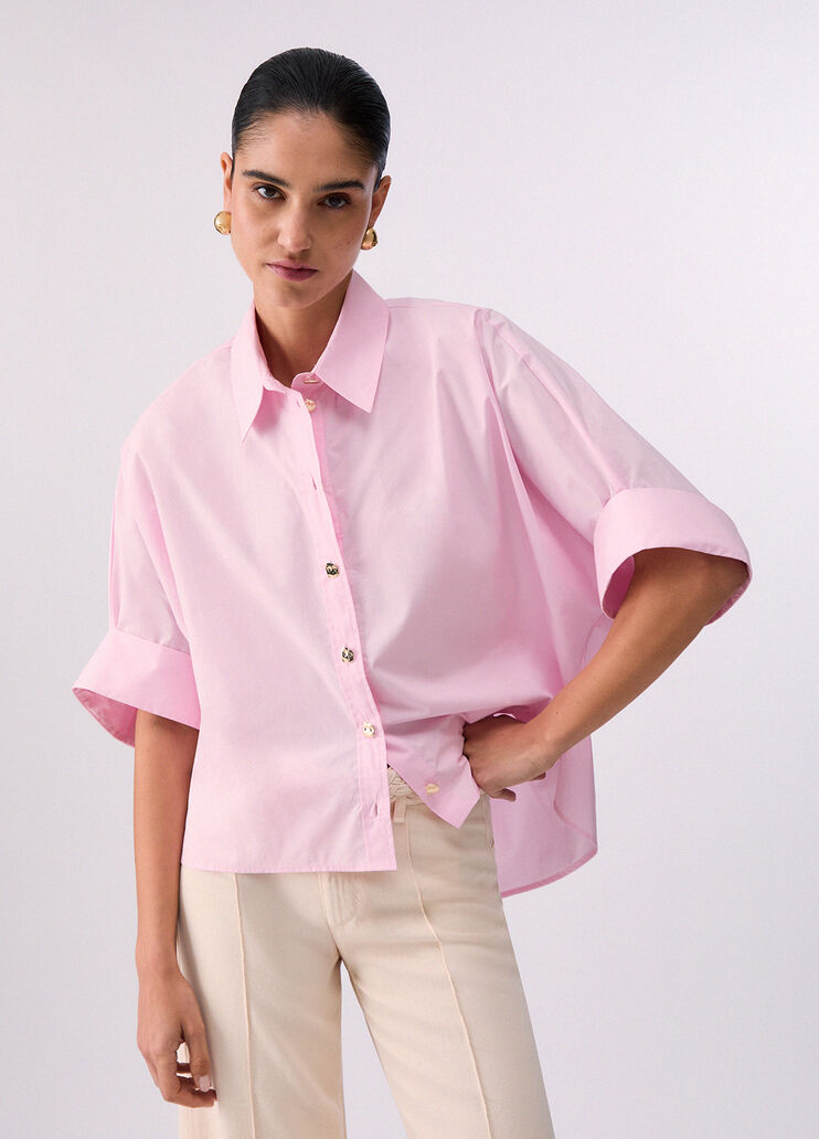 Oversized poplin shirt light pink Liu Jo - medium
