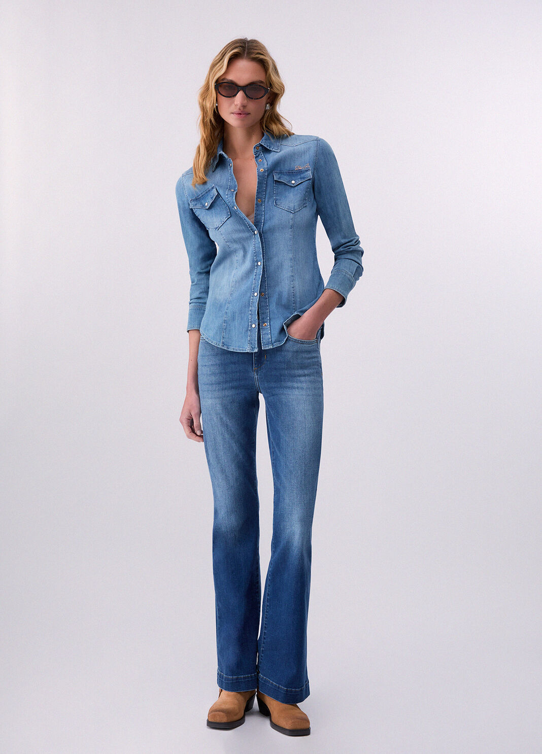 Jeanshemd Denimblau Liu Jo - large image number 5