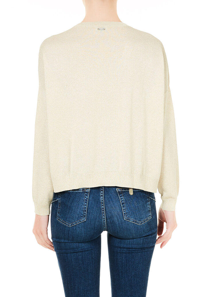 Pullover aus Lurex® Hellgold Liu Jo - large image number 1 Pullover aus Lurex® Hellgold Liu Jo - large image number 1