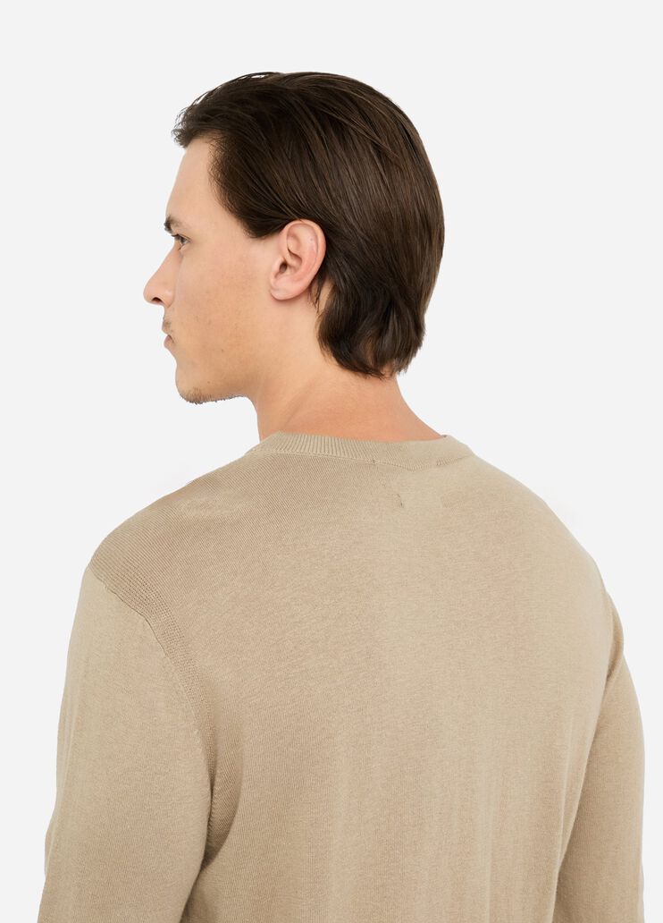 Cotton and silk jumper beige Liu Jo - large image number 4 Cotton and silk jumper beige Liu Jo - large image number 4