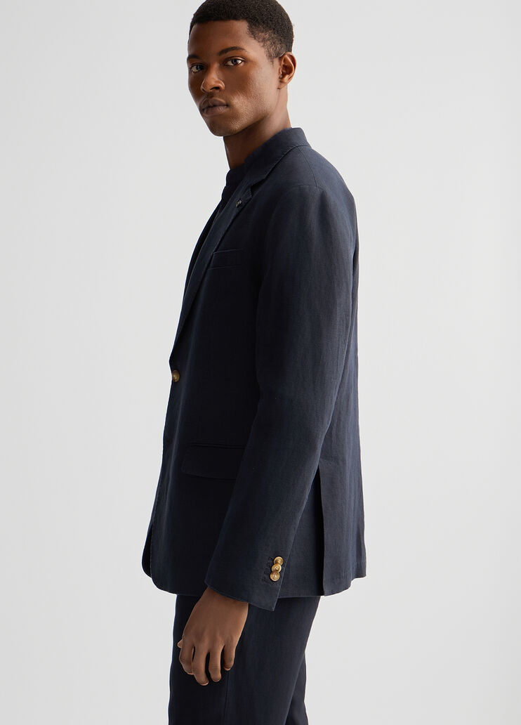 100% linen blue blazer dark blue Liu Jo - large image number 4 100% linen blue blazer dark blue Liu Jo - large image number 4