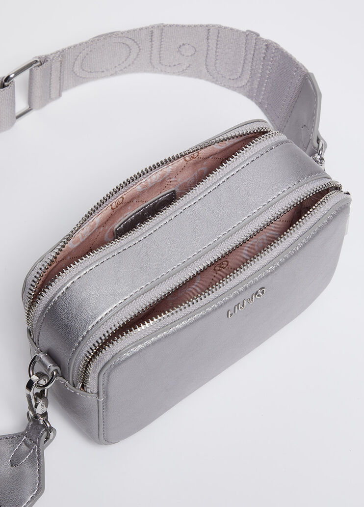 Small metallic crossbody bag  grey Liu Jo - large image number 5 Small metallic crossbody bag  grey Liu Jo - large image number 5