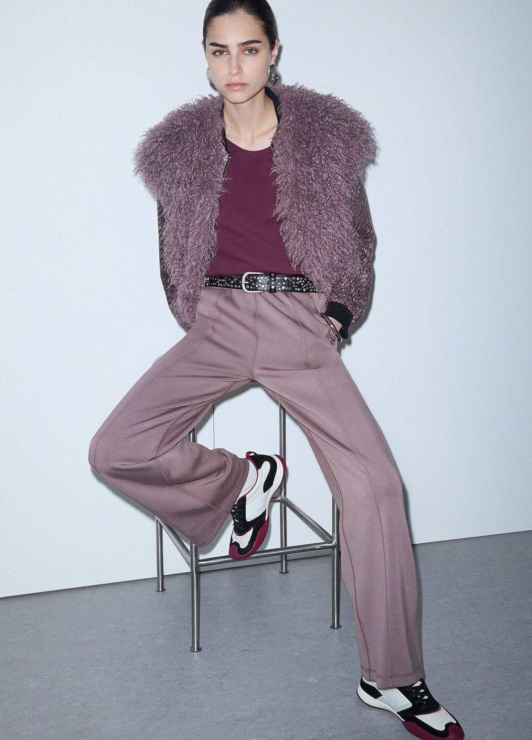 Pantalon en scuba rose fonc&eacute; Liu Jo - large image number 3