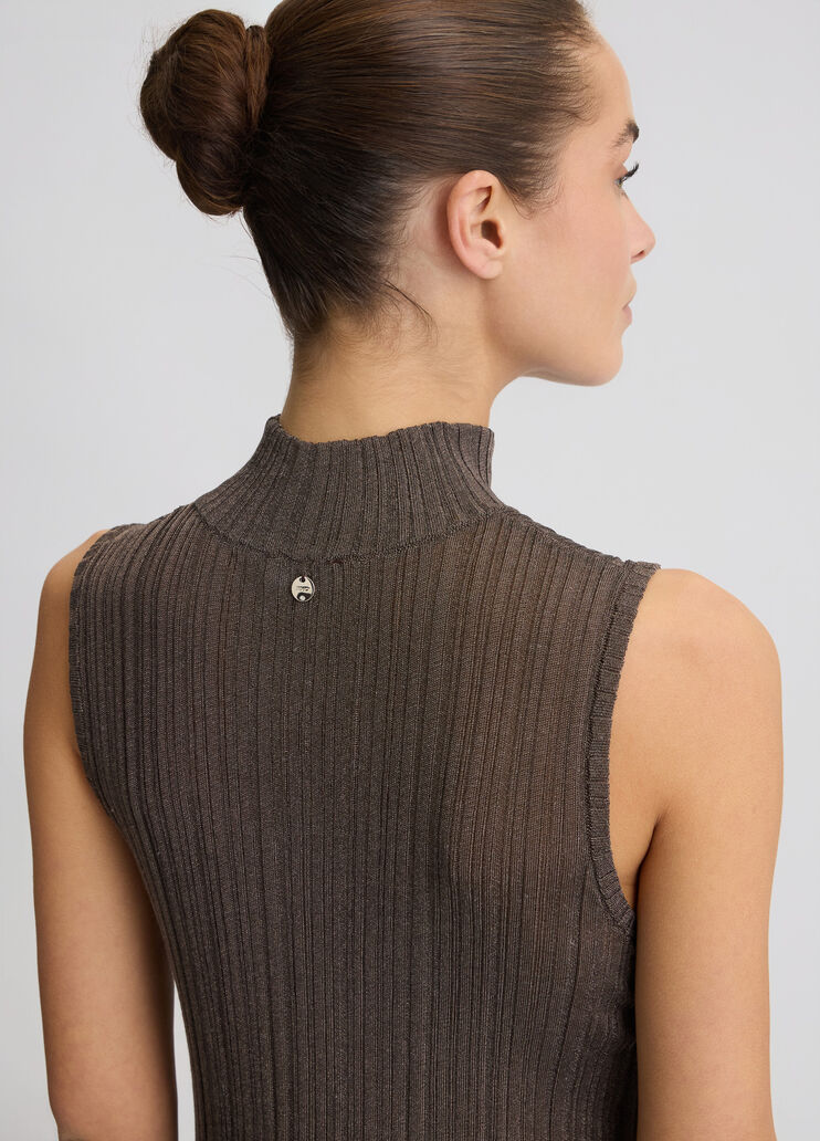 Lurex top chocolate Liu Jo - large image number 4 Lurex top chocolate Liu Jo - large image number 4