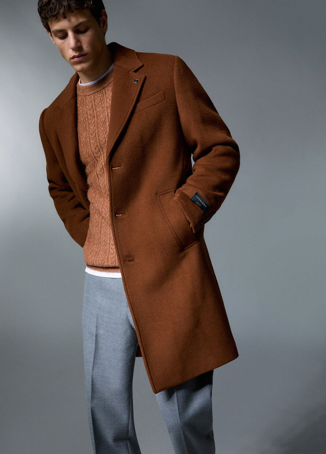 Wool and Cashmere Coat brown Liu Jo - large image number 3