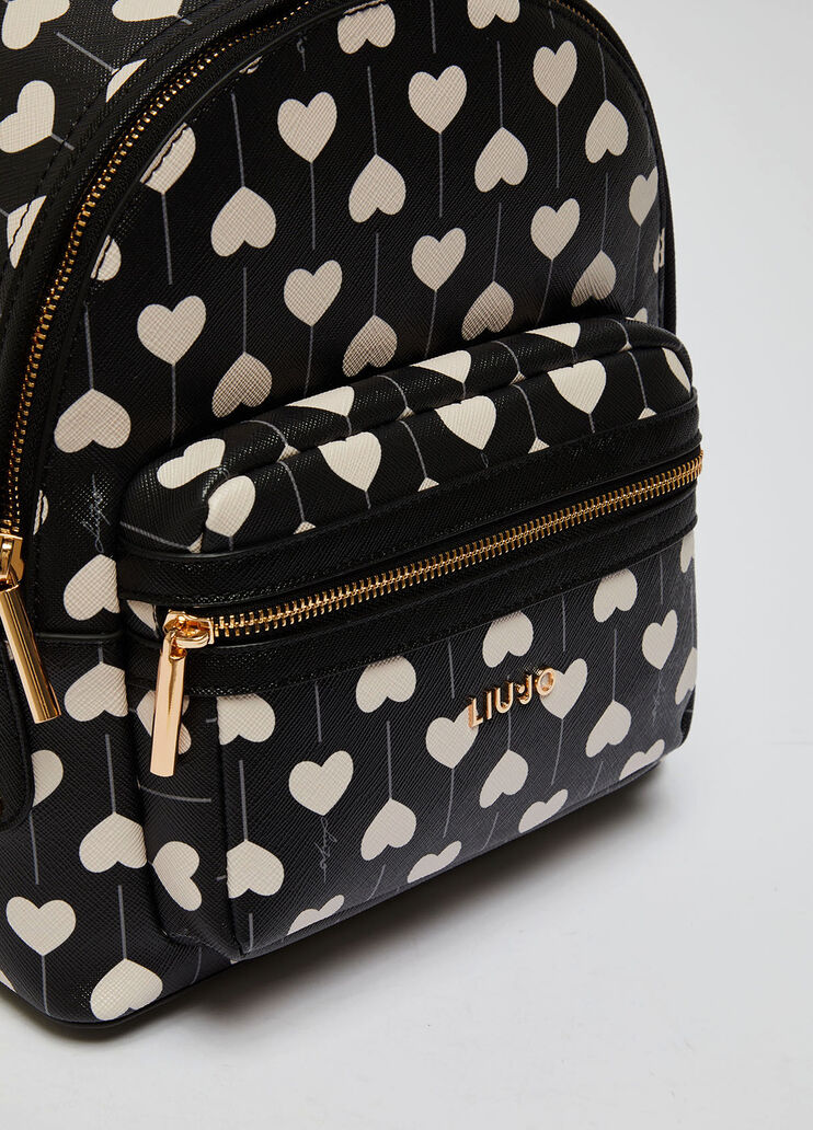 Экологичный рюкзак с сердечками чёрный Liu Jo - large image number 4