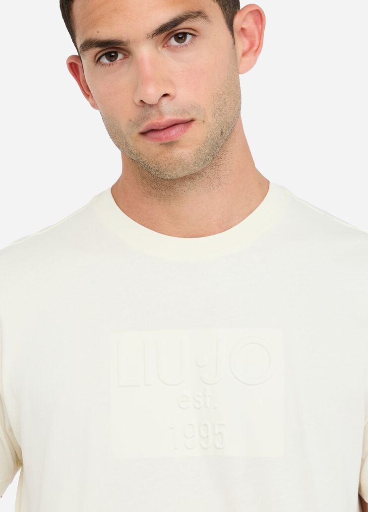 Cotton T-shirt with logo white Liu Jo - large image number 2