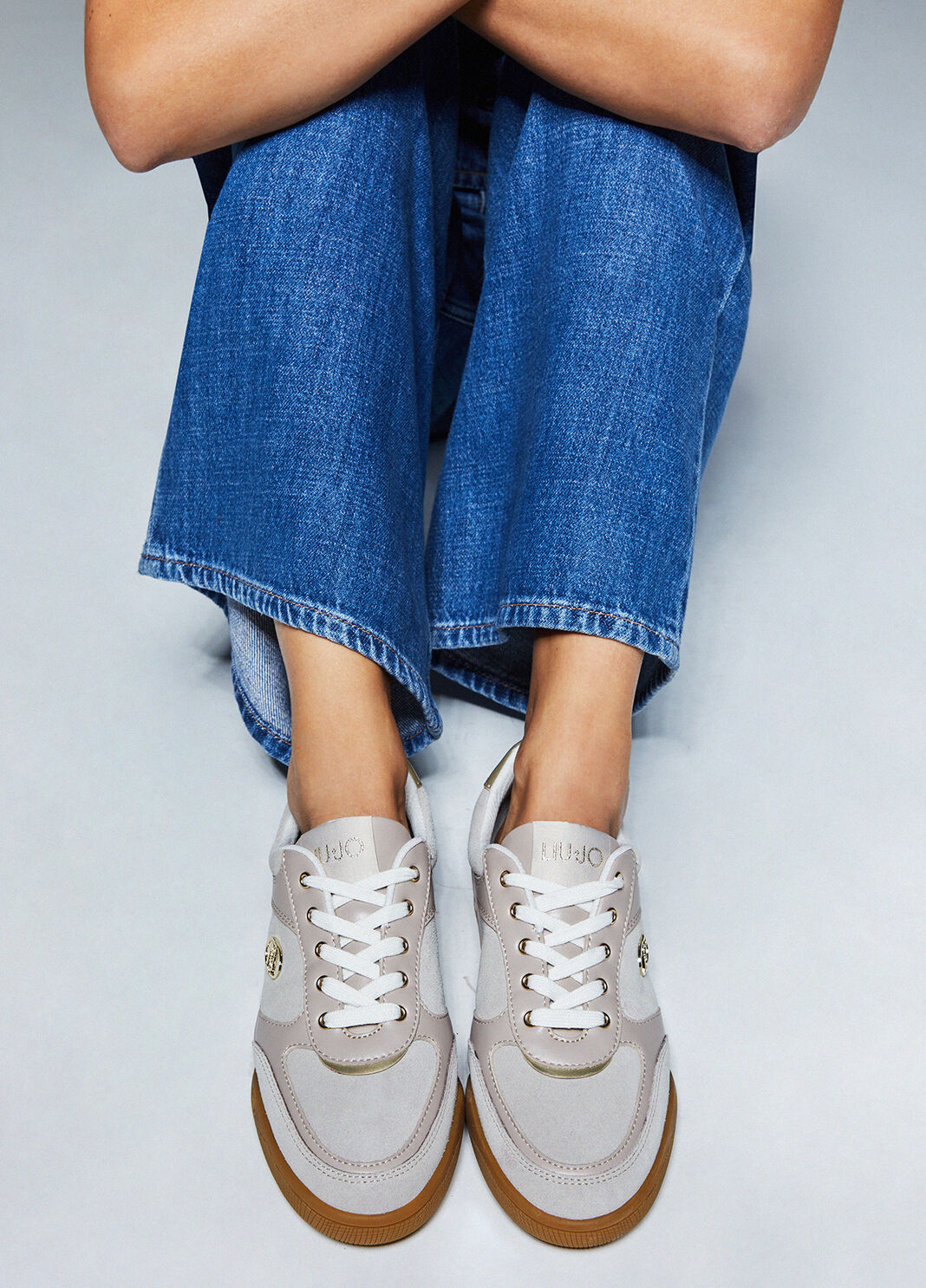 Suede sneakers dove grey Liu Jo - large image number 0