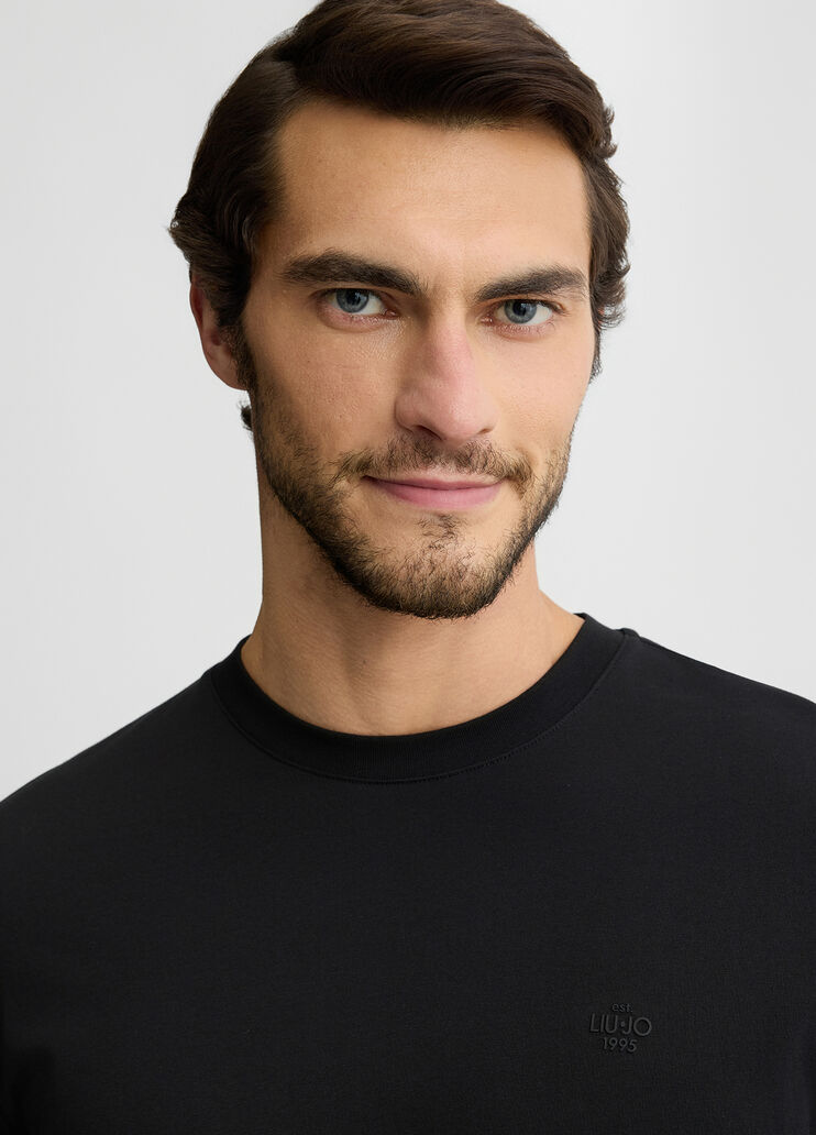 Black t-shirt with logo black Liu Jo - large image number 2 Black t-shirt with logo black Liu Jo - large image number 2