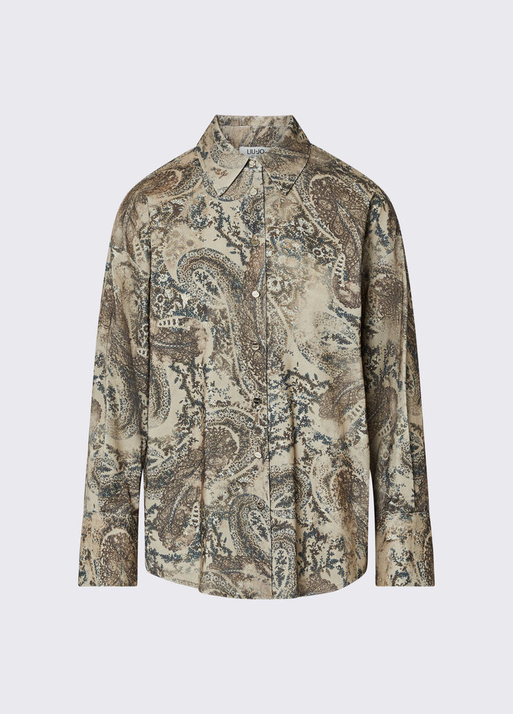 Bedrucktes Samthemd Kaschmir-Print Liu Jo - medium