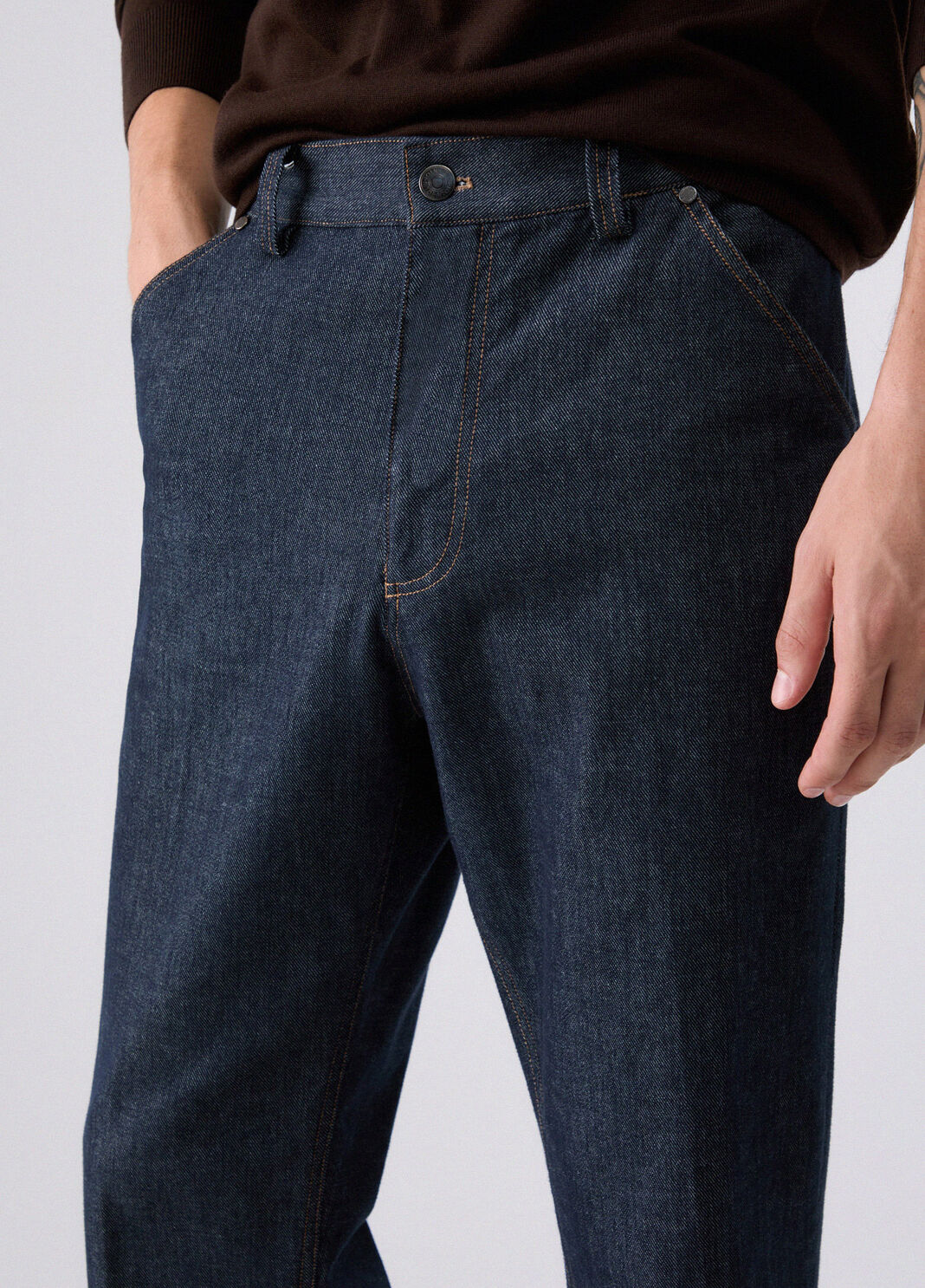Straight-Jeans aus Wollmischung Klassische Waschung Liu Jo - large image number 4