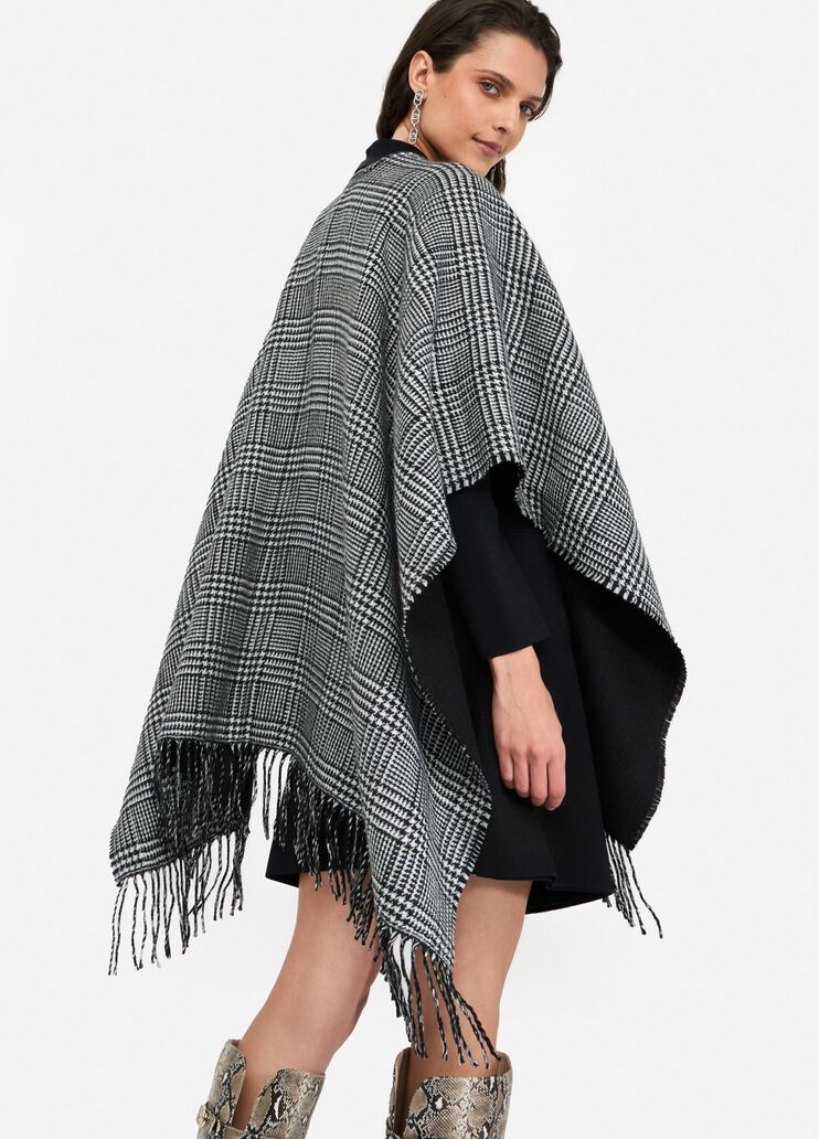Glen plaid poncho black Liu Jo - medium Glen plaid poncho black Liu Jo - medium