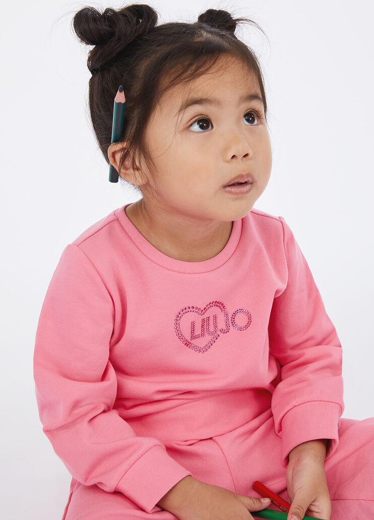 Sweatshirt with logo and gemstones camellia Liu Jo - medium Sweatshirt with logo and gemstones camellia Liu Jo - medium