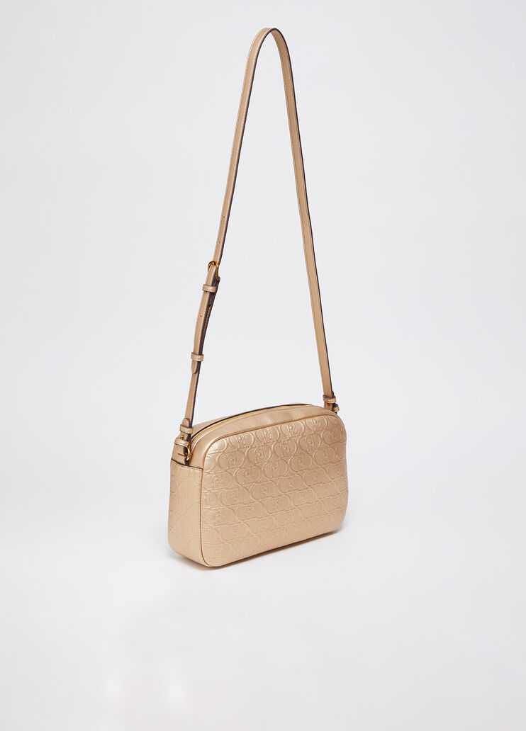 Mittelgroße Umhängetasche mit Logo  Gold Liu Jo - large image number 1 Mittelgroße Umhängetasche mit Logo  Gold Liu Jo - large image number 1