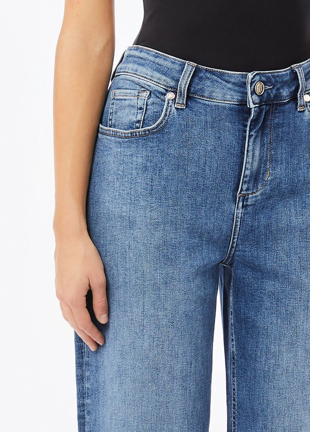 High-Waist-Carrot-Jeans blauer Denim Liu Jo - large image number 2
