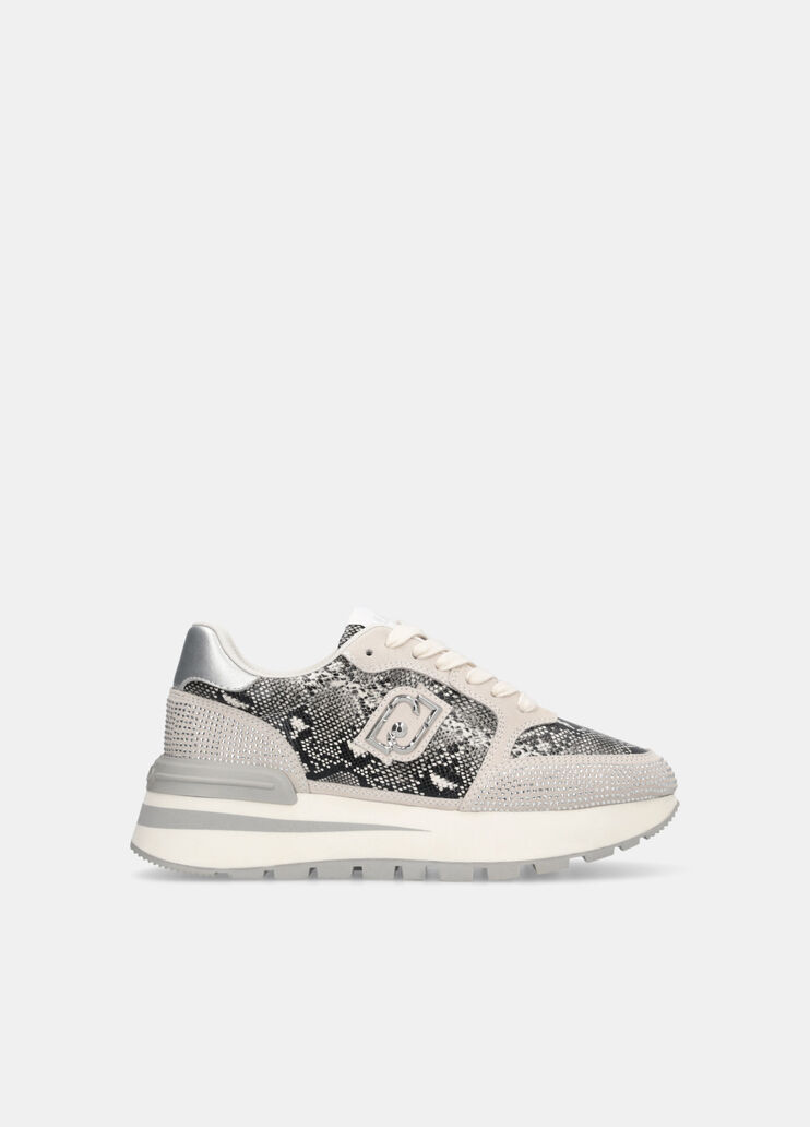 Sneakers en python avec strass gris Liu Jo - medium Sneakers en python avec strass gris Liu Jo - medium