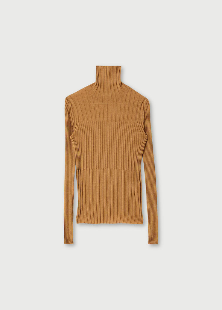 Ribbed turtleneck Brown Liu Jo - large image number 4 Ribbed turtleneck Brown Liu Jo - large image number 4