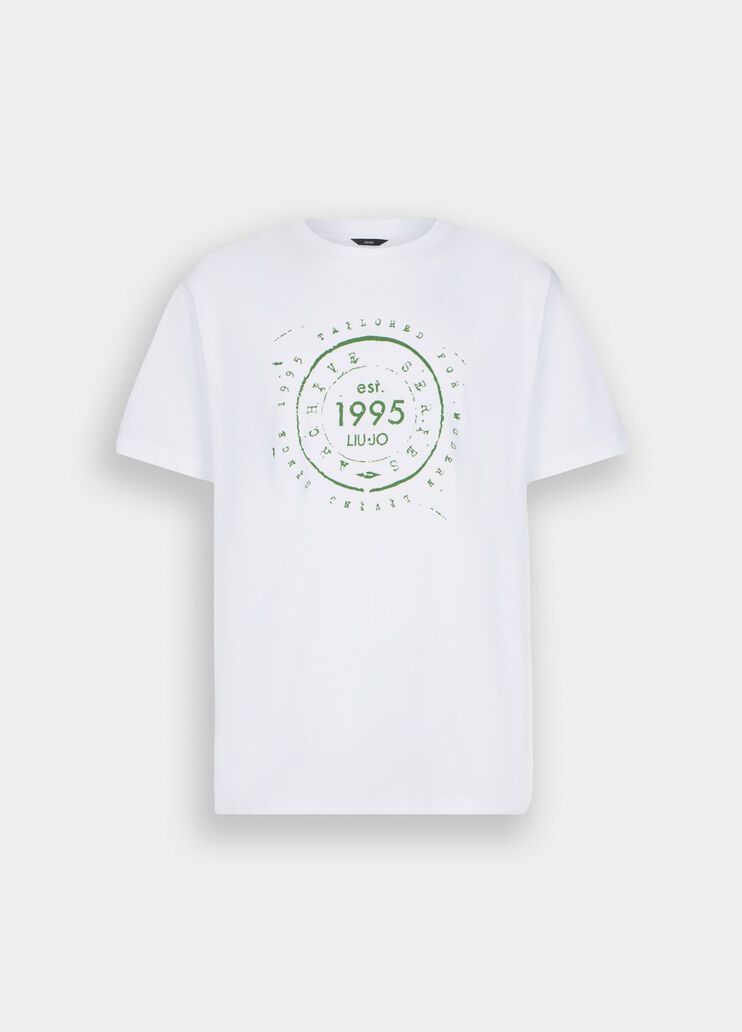 T-shirt en coton avec imprimé blanc Liu Jo - large image number 6 T-shirt en coton avec imprimé blanc Liu Jo - large image number 6