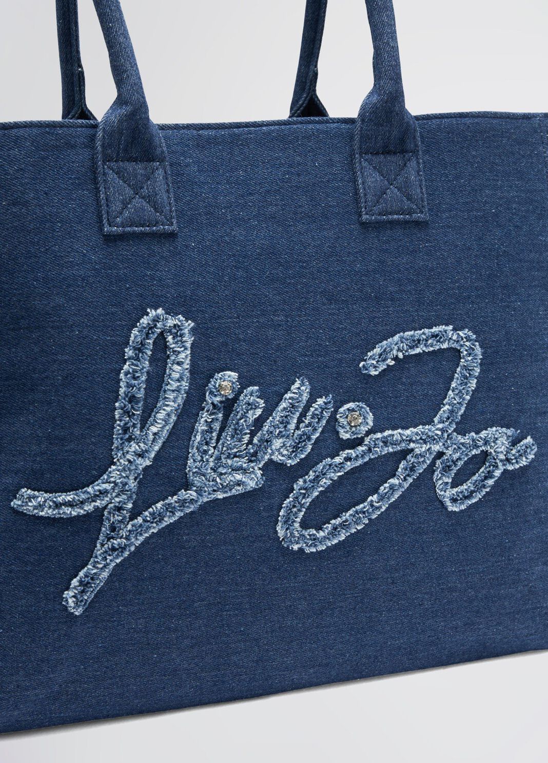 Large denim tote bag blue denim Liu Jo - large image number 8