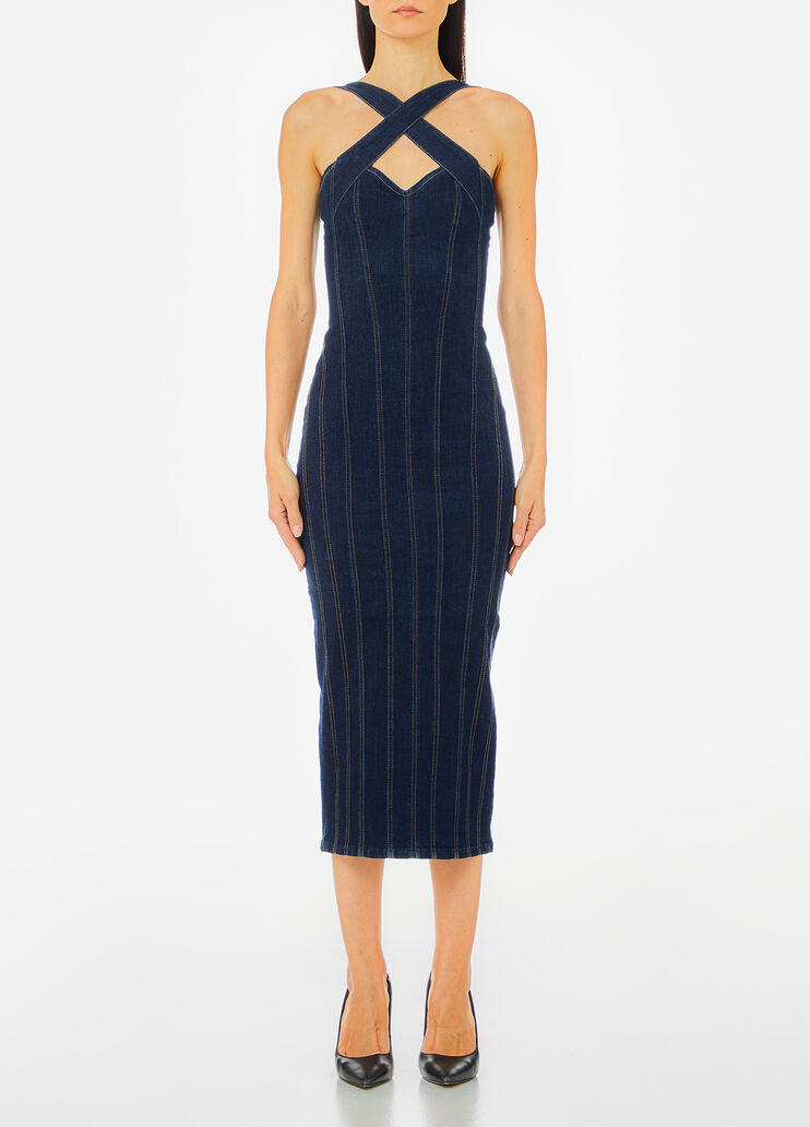 Long denim dress classic wash Liu Jo - medium Long denim dress classic wash Liu Jo - medium